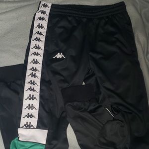 Small Kappa track pants/Medium gold silver jacket